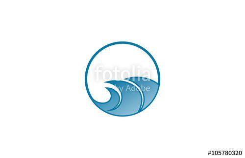Circle Ocean Logo - circle wave ocean icon logo