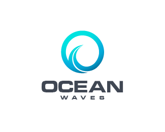 Circle Ocean Logo - Ocean Waves Logo design simple and excellent logo highly