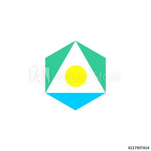 Circle Ocean Logo - Ocean logo graphic design, simple sea logo, hexagon triangle and ...