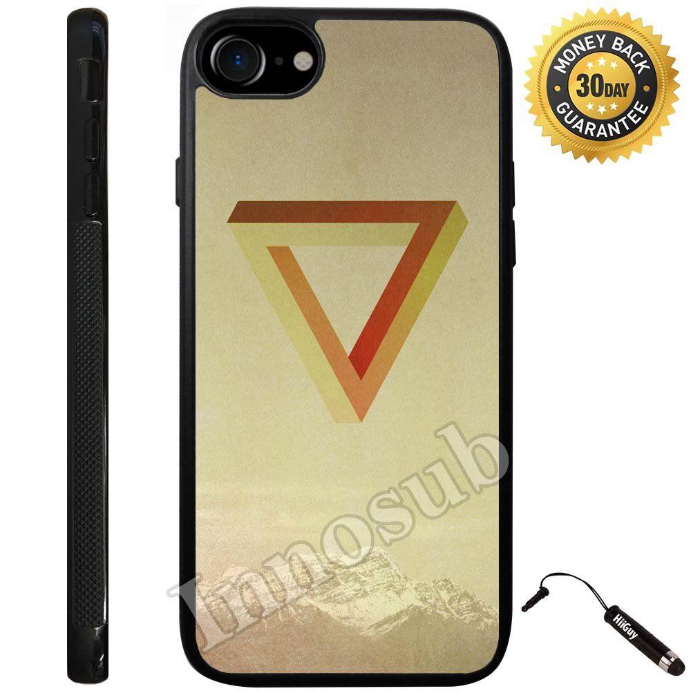 Hipster Mountain Triangle Logo - Custom iPhone 8 Plus Case Hipster Triangle Brown