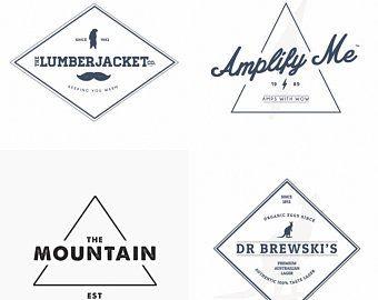 Hipster Mountain Triangle Logo - Modern hipster logo