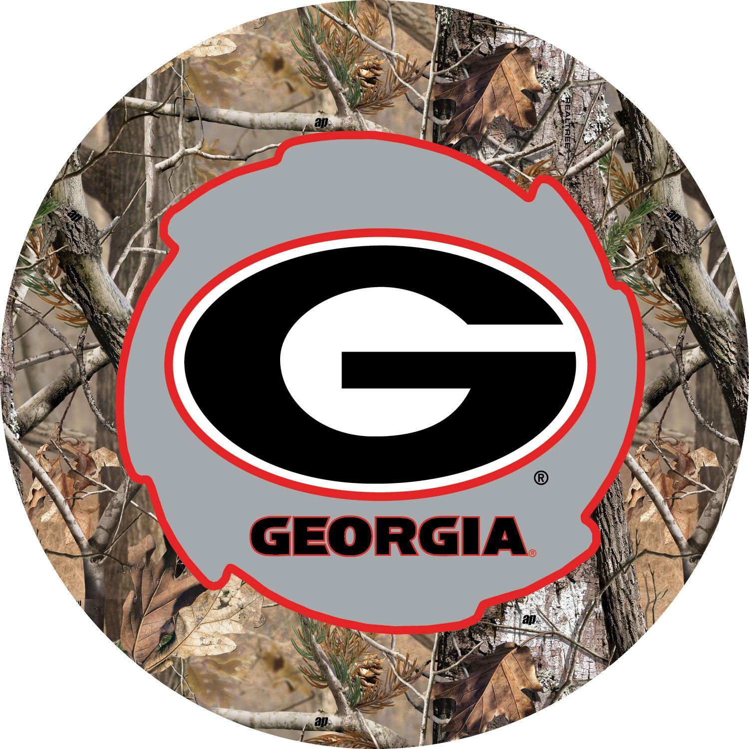 Camo Georgia Logo - Georgia Bulldogs 10″ Round Camo Magnet. R and R Imports