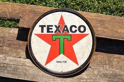 Texas Oil Company Logo - TEXACO 1936 LOGO Tin Metal Sign Oil Texas