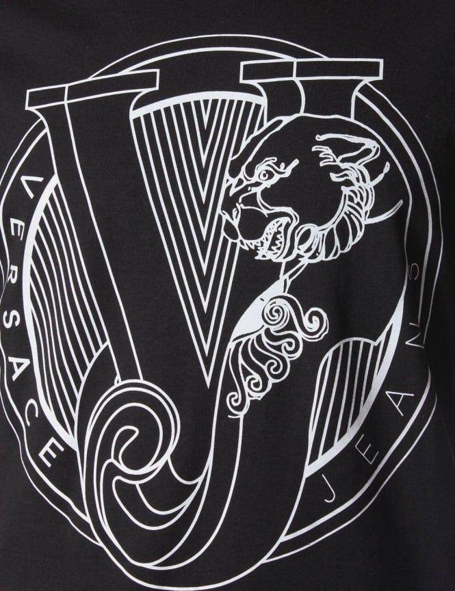 Versace Lion Logo - Lion Logo Print Men's T-shirt Black