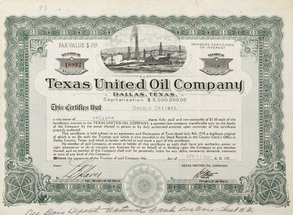 Texas Oil Company Logo - Texas United Oil Company Oil & Gas Historical Society
