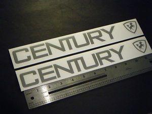 Century Boat Logo - Century Boats Silver Decal 12 Stickers (Pair)