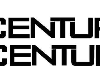 Century Boat Logo - Pair of 5x28 Wellcraft boat hull vinyl decals