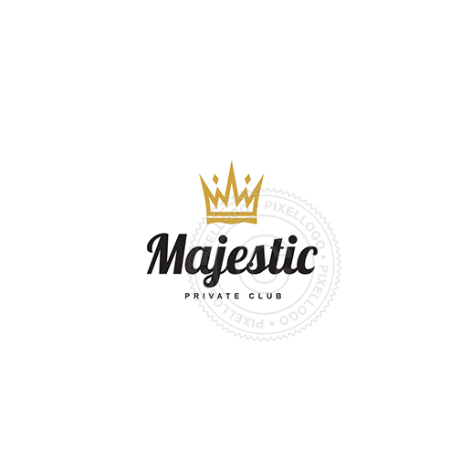 Majestic Logo - Majestic Gold Crown Logo Template – Pixellogo
