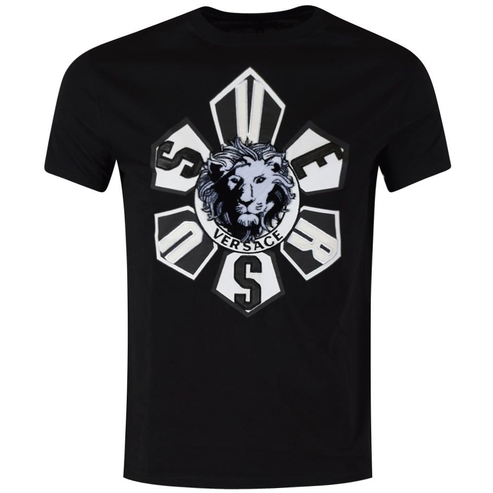 Versace with Lion Logo - VERSUS VERSACE Versus Versace Black Lion Head Logo T-Shirt - Men ...