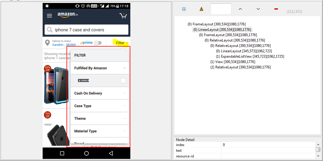 Amazon Mobile App Logo - Unable to locate Filter icon in amazon mobile app using