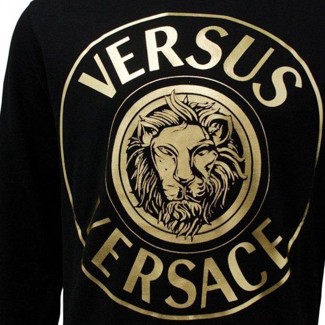 Versace with Lion Logo - Versus Versace |Versus Versace Gold Lion Sweatshirt in Black ...