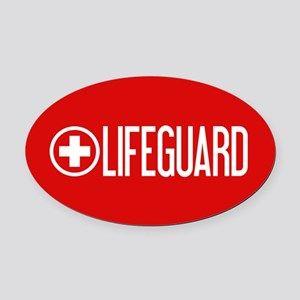 Hawaii Red Cross Logo - Hawaii Red Cross Lifeguard Car Magnets - CafePress