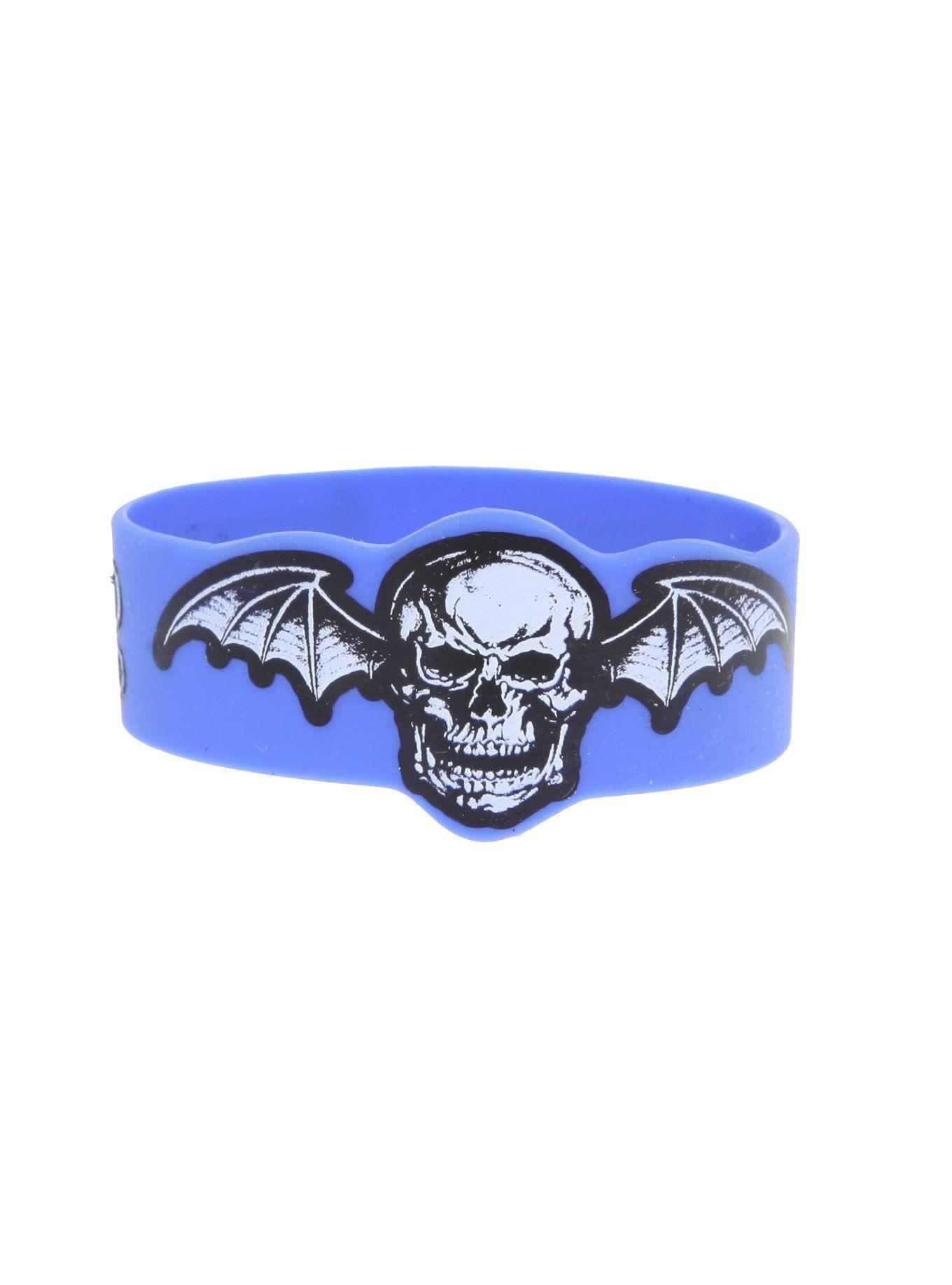 Batman Deathbat Logo - Avenged Sevenfold Death Bat Logo Die-Cut Rubber Bracelet