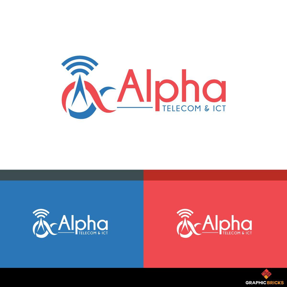 Telecom Company Logo - Serious, Professional, Telecommunications Logo Design for Alpha