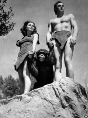 Tarzan Black and White Logo - Tarzan's chimpanzee' Cheetah dies aged 80 in Florida - BBC News