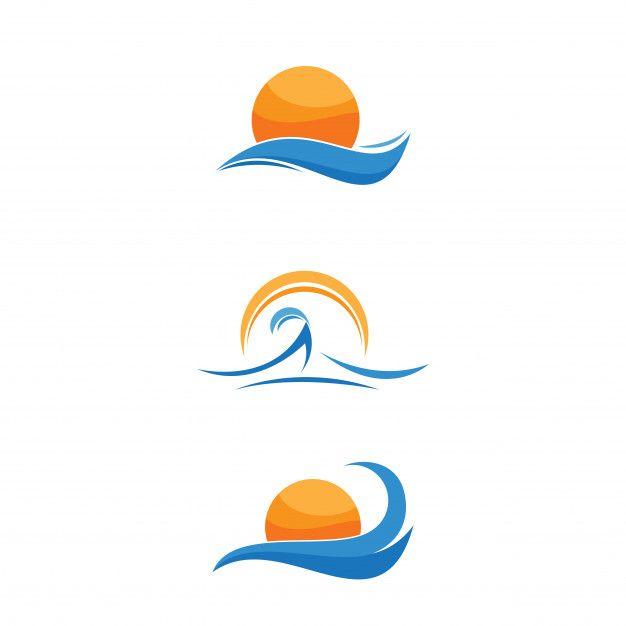 Sun and Wave Logo - Sun wave logo Vector