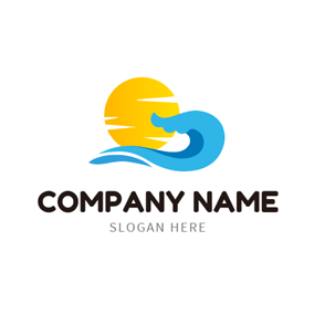 Sun and Wave Logo - Free Wave Logo Designs. DesignEvo Logo Maker
