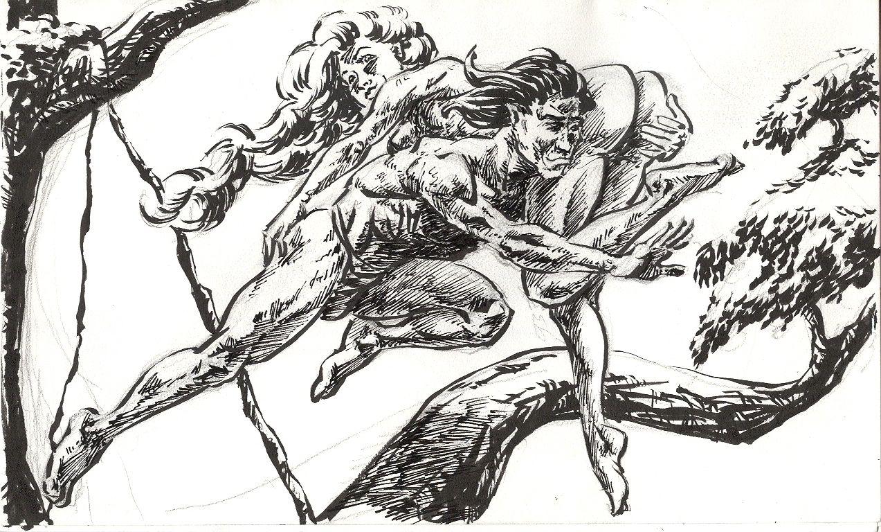 Tarzan Black and White Logo - Tarzan and Jane ;), in Mark Stoddard's Sketches Comic Art Gallery Room