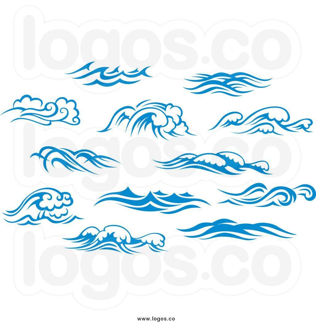 Waves Logo - Graphic Design Wave with Sun | ... waves logos of blue ocean surf ...