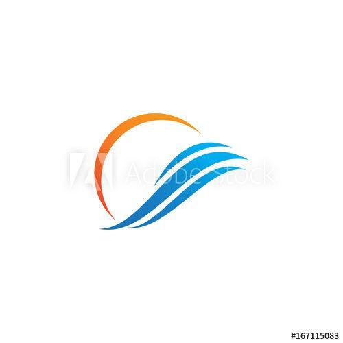 Sun and Wave Logo - sun wave logo vector template this stock vector and explore