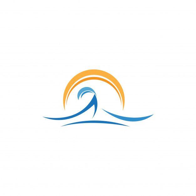 Orange Wave Logo - Sun wave logo Vector | Premium Download
