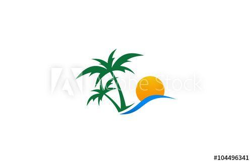 Sun and Wave Logo - landscape sun wave tree logo - Buy this stock vector and explore ...