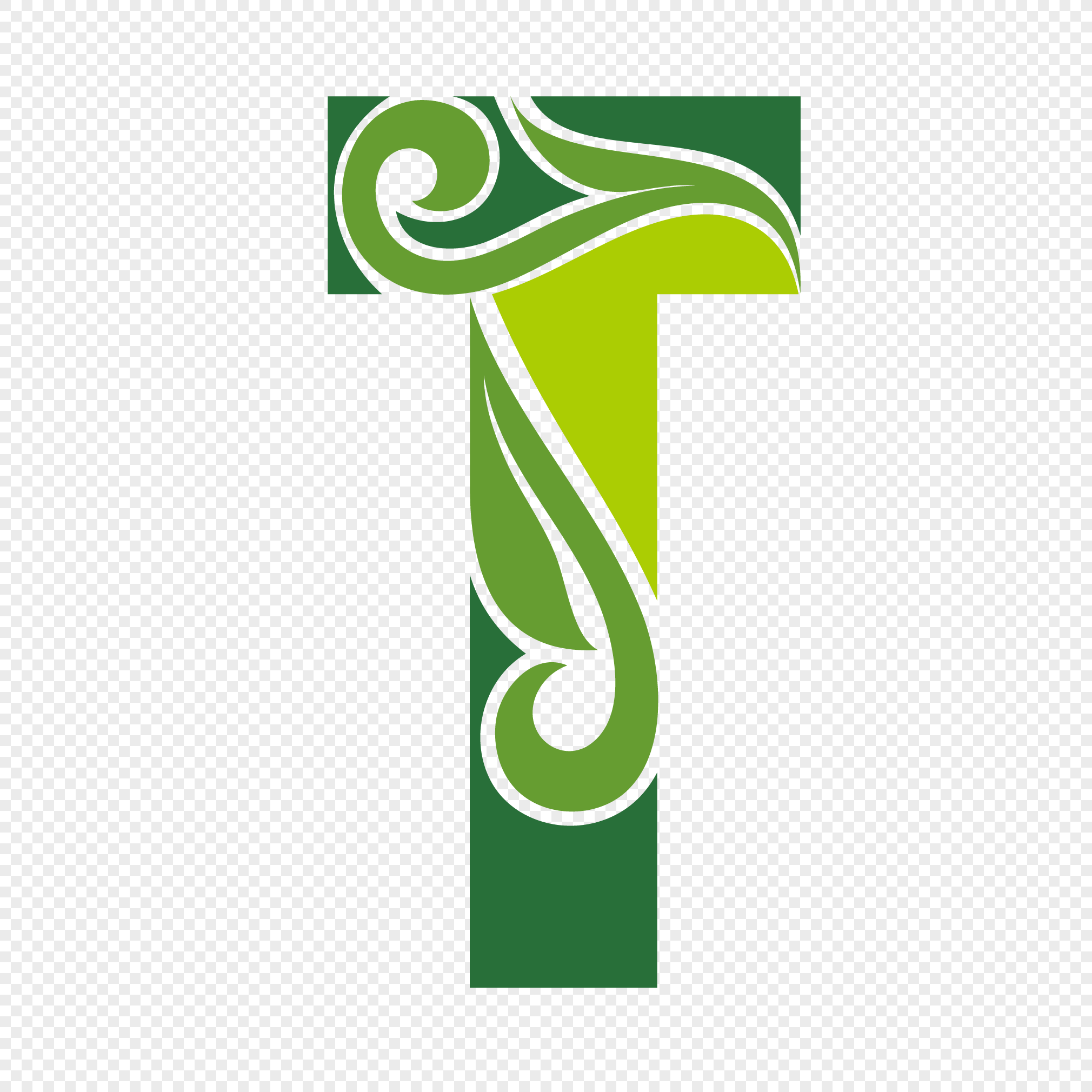 Green with the Letter T Logo - Green english letter t png image_picture free download