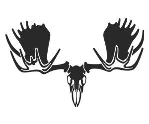 Moose Antler Logo - moose skull logo Creekers & Canoe Club Logo