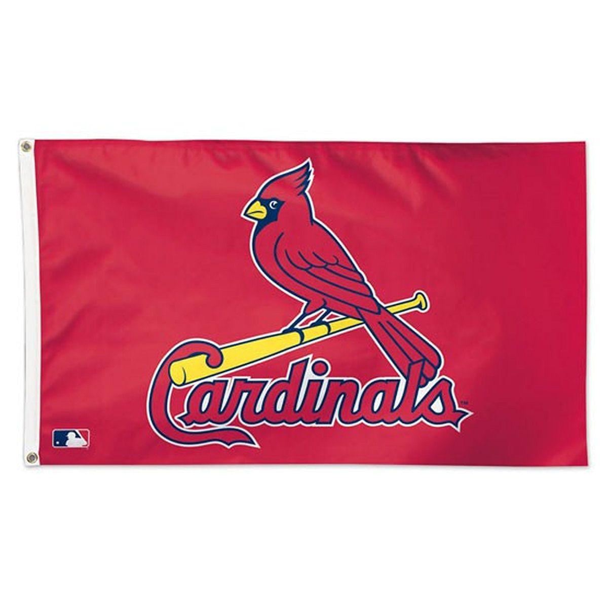 Scared Cardinal Bird Logo - St Louis Cardinals Flag 3x5 MLB Deluxe Batting Bird Logo Licensed