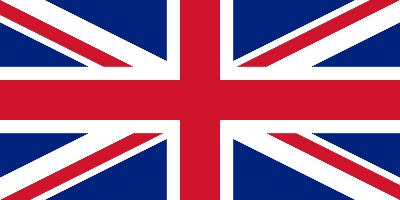 Blue Square with a Gold Harp Logo - Union Jack