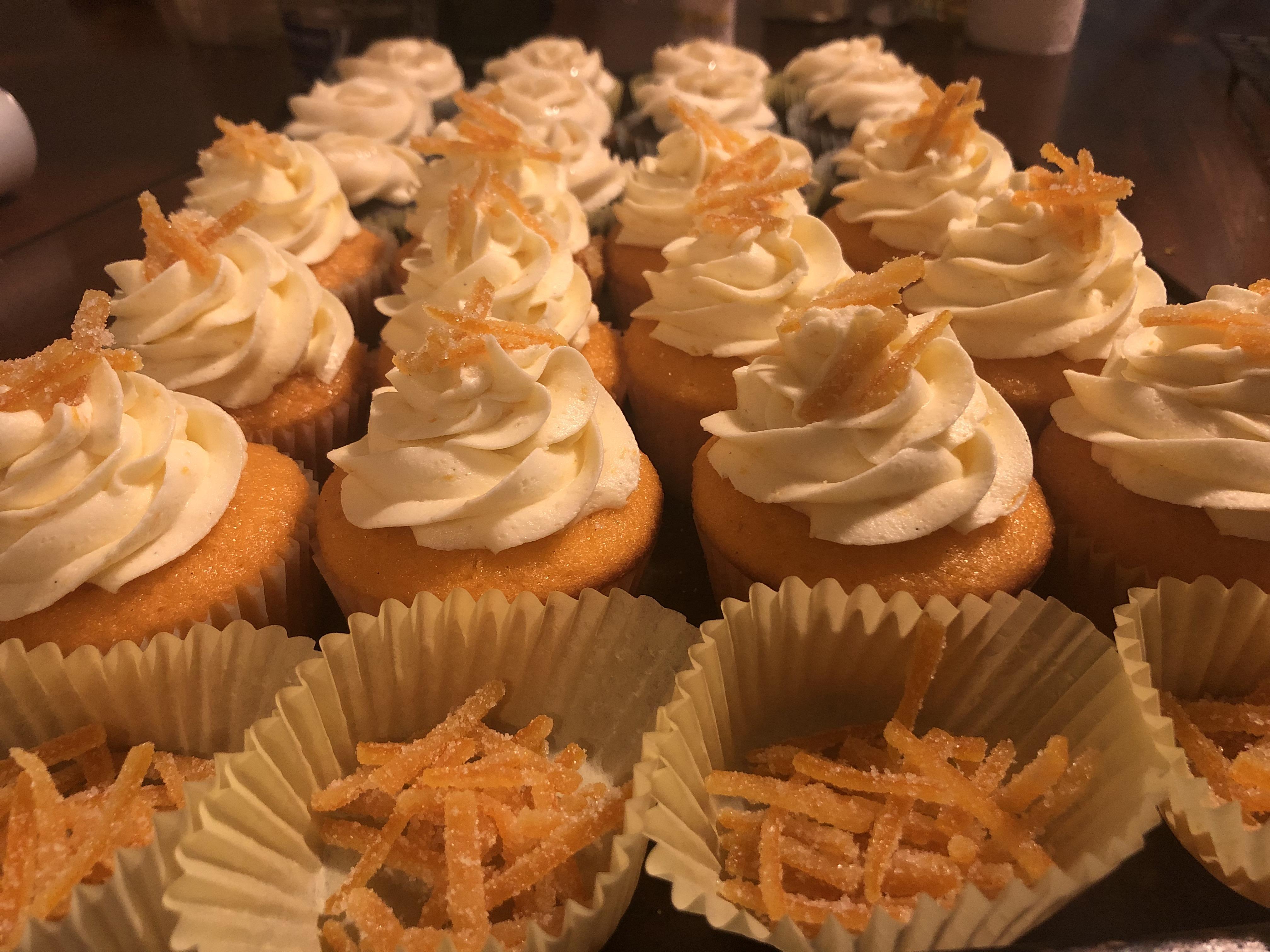 Orange Peel Food Logo - HOMEMADE Orange cupcakes with orange buttercream frosting