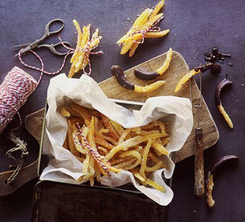 Orange Peel Food Logo - Candied citrus peel recipe | BBC Good Food