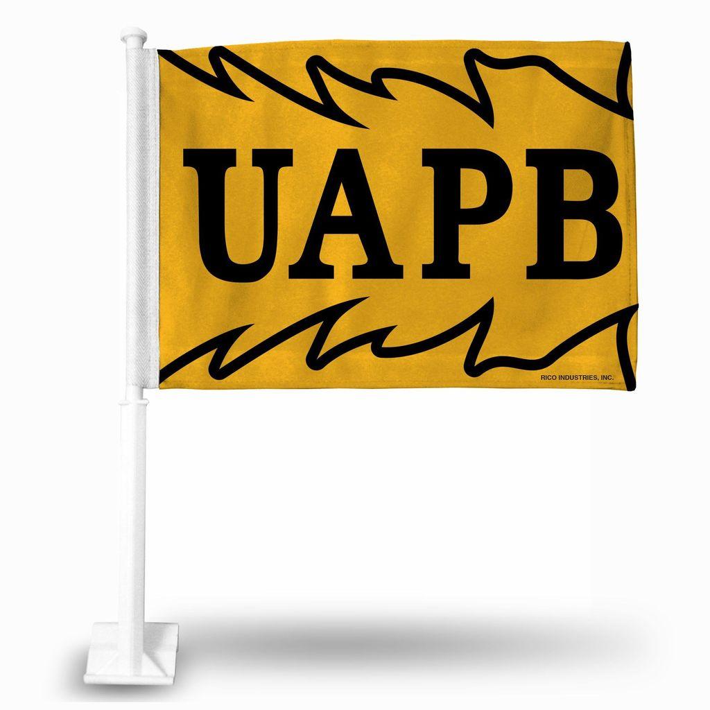 UAPB Golden Lions Logo - Arkansas Pine Bluff Golden Lions UAPB Logo Car Flag