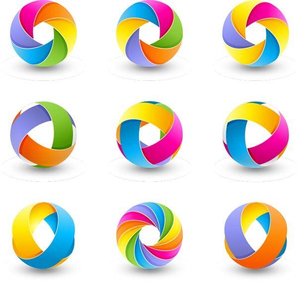 Colorful World Logo - Colored globe logo vector graphics. My Free Photohop World