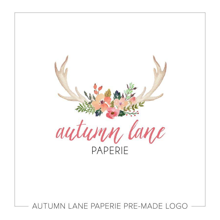 Moose Antler Logo - deer Archives. Autumn Lane Paperie