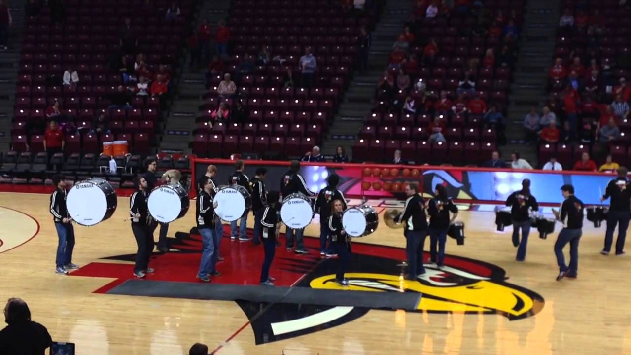 Illinois State University Drumline Logo - Illinois State University drumline at basketball game halftime