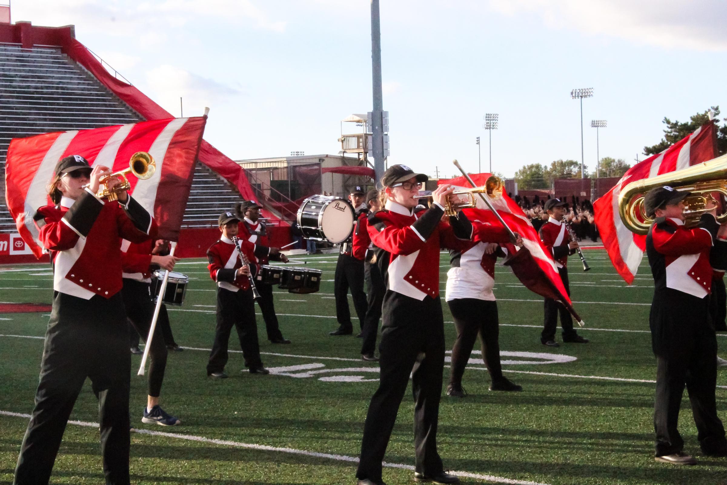 Illinois State University Drumline Logo - Photos: Marching Bands Compete At State Championships | WGLT