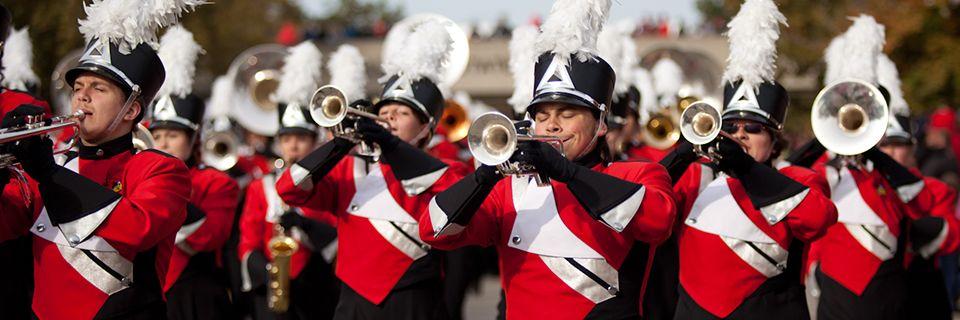 Illinois State University Drumline Logo - Illinois State Homecoming Parade