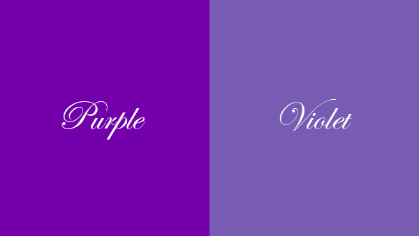 Violet Colored Logo - Difference between 'violet' and 'purple'
