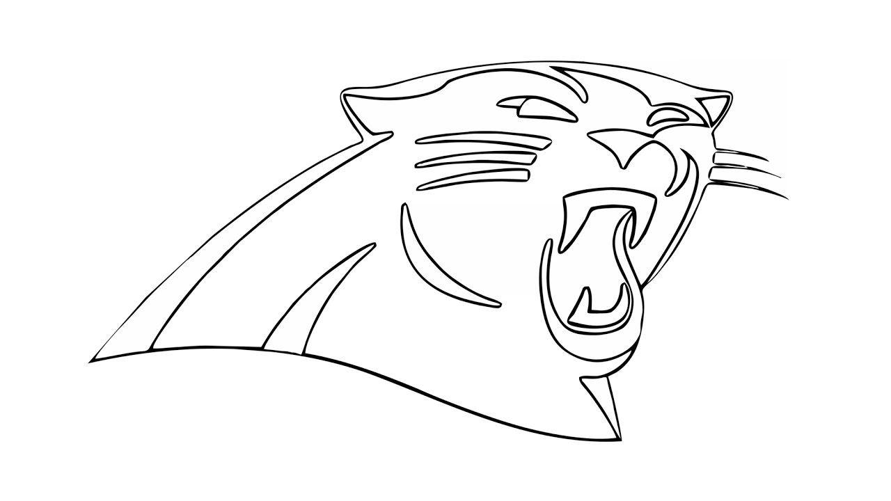 Black and White Panther Logo - How to Draw the Carolina Panthers Logo (NFL) - YouTube