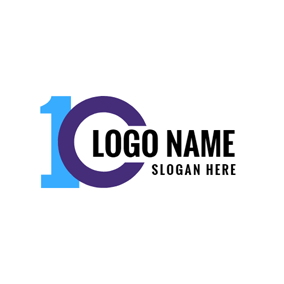 Violet and Blue Logo - Free Anniversary Logo Designs | DesignEvo Logo Maker