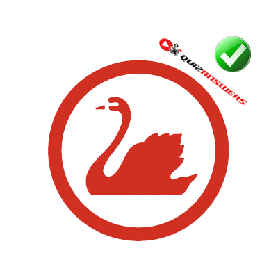 White with Red Swan in Circle Logo - Red Swan In Circle Logo - Logo Vector Online 2019
