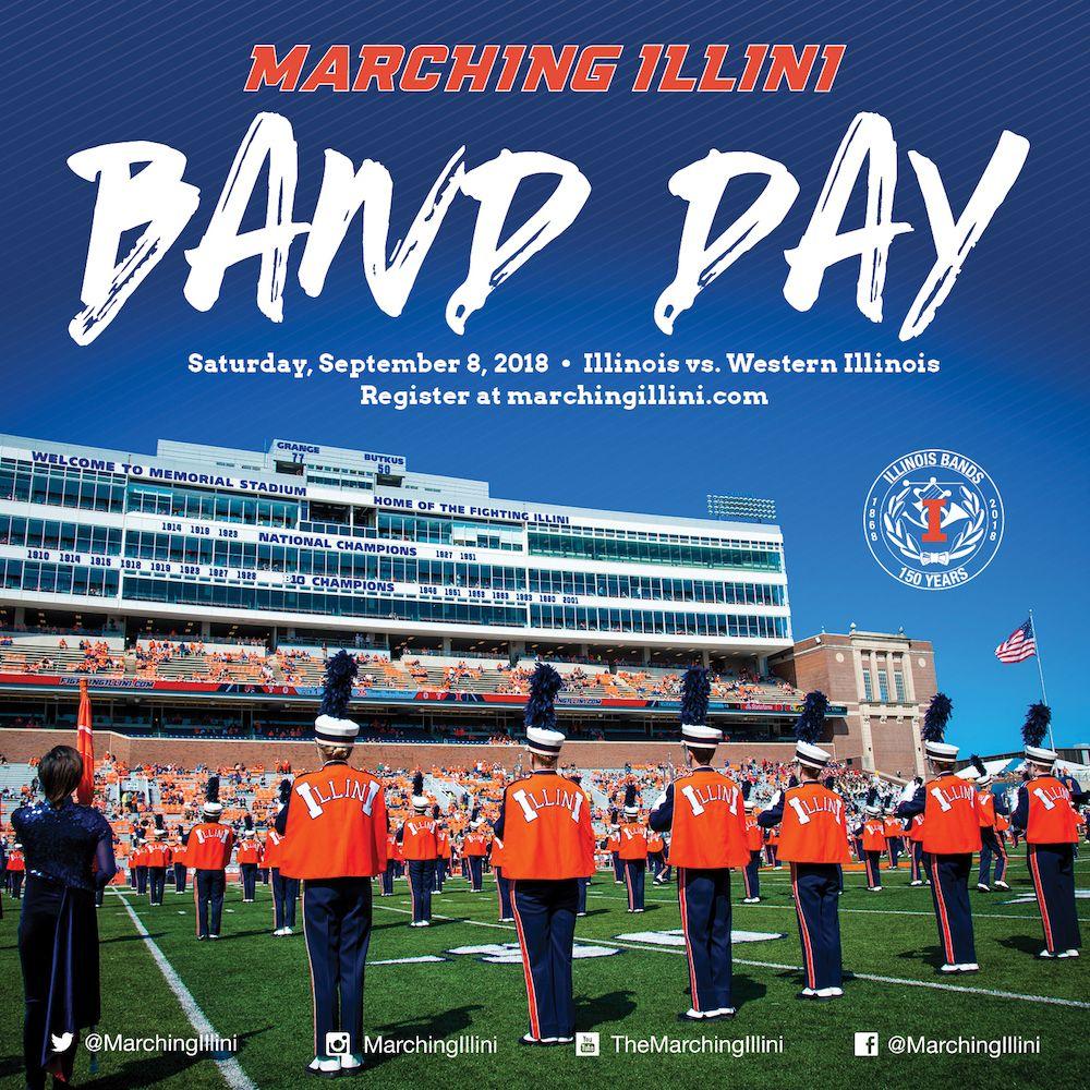Illinois State University Drumline Logo - Illinois Band Day | Marching Illini