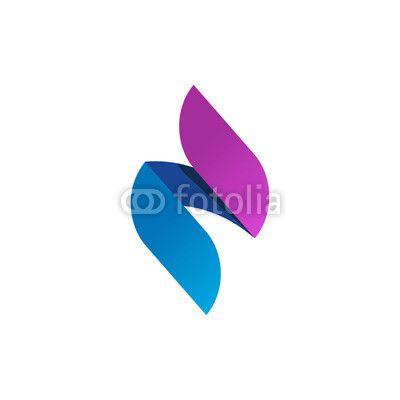 Violet and Blue Logo - Flame logo, gradient spear logotype, idea or candle fire symbol ...