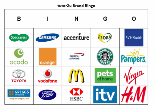 All Brand Logo - Lesson Starter - Brand Logo Bingo (1) | tutor2u Business