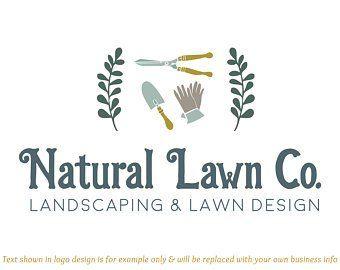 Landscaping Tools Logo - Lawn care logo | Etsy