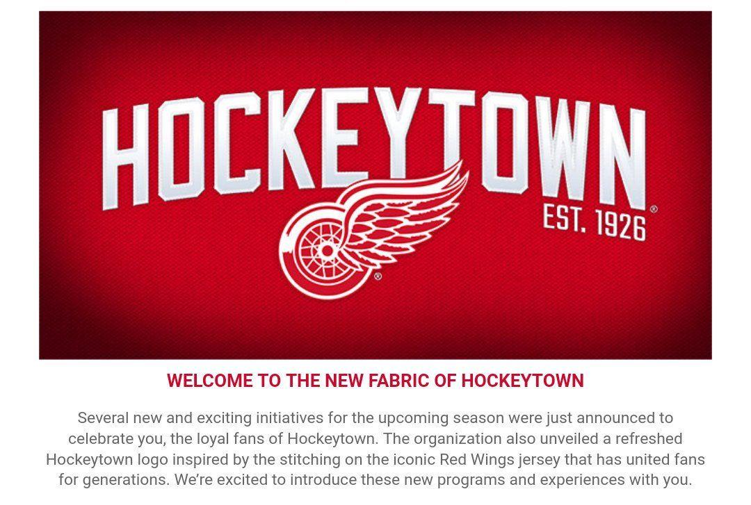 Hockeytown Logo - Mike Foss Wings just sent out a promo email