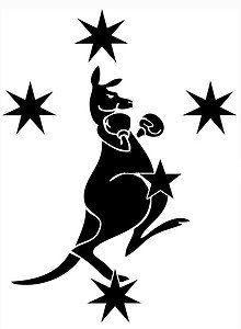 Boxing Kangaroo Logo - Boxing Kangaroo , Vinyl sticker, stickers - Vinyl Sticker Wall Art ...