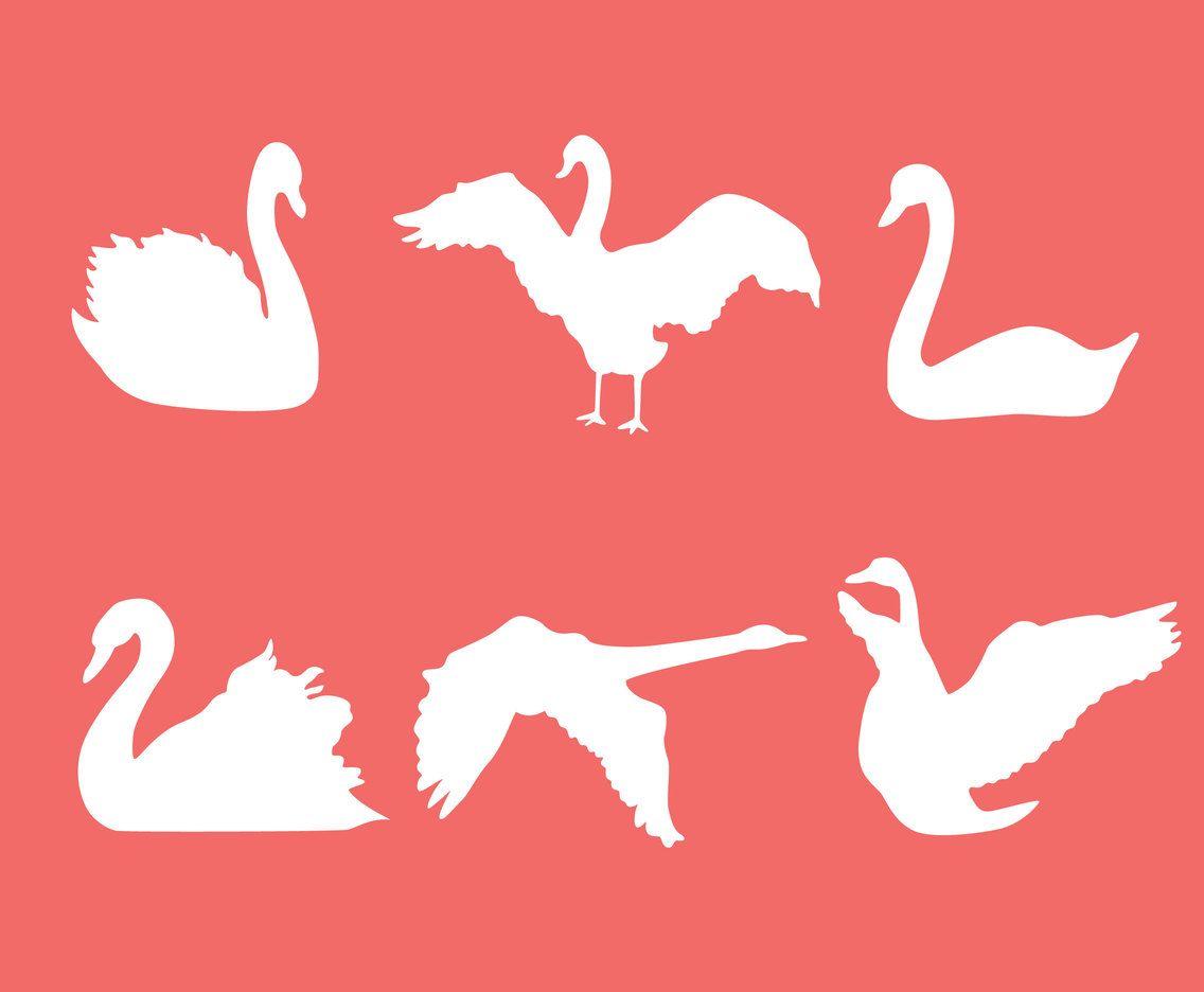 Red and White Swan Logo - White Swan Silhouette Vector Vector Art & Graphics | freevector.com