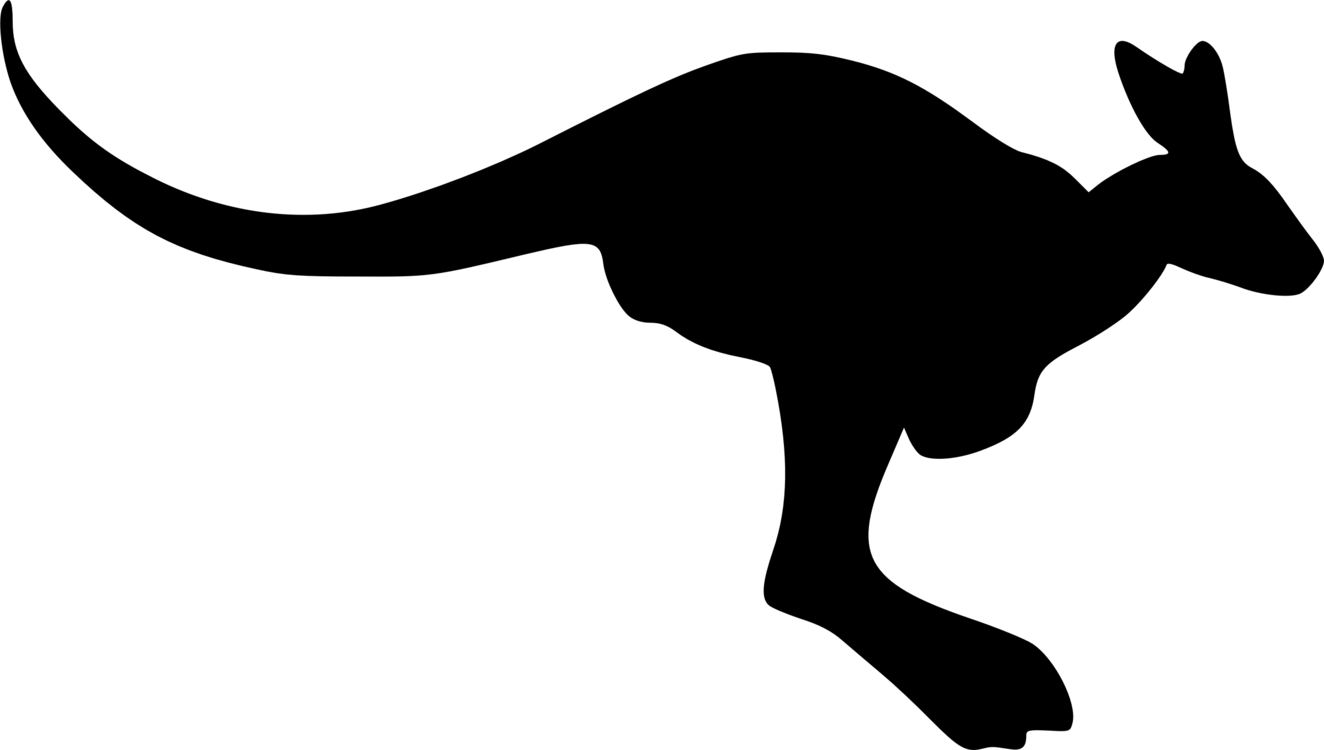 Black and White Kangaroo Logo - Boxing kangaroo Silhouette Drawing Logo free commercial clipart ...